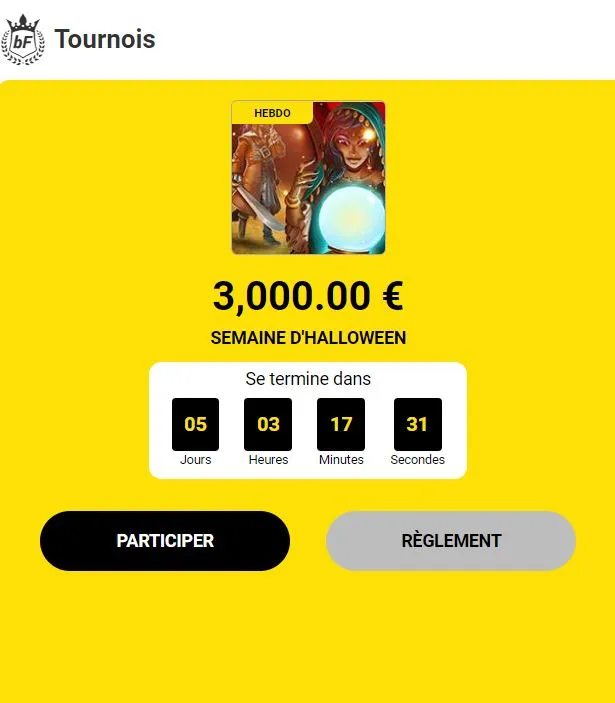Tournoi d'Halloween sur betFIRST avec 3.000€ à gagner