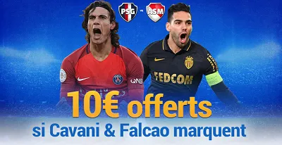 Bonus offert sur le match PSG - Monaco