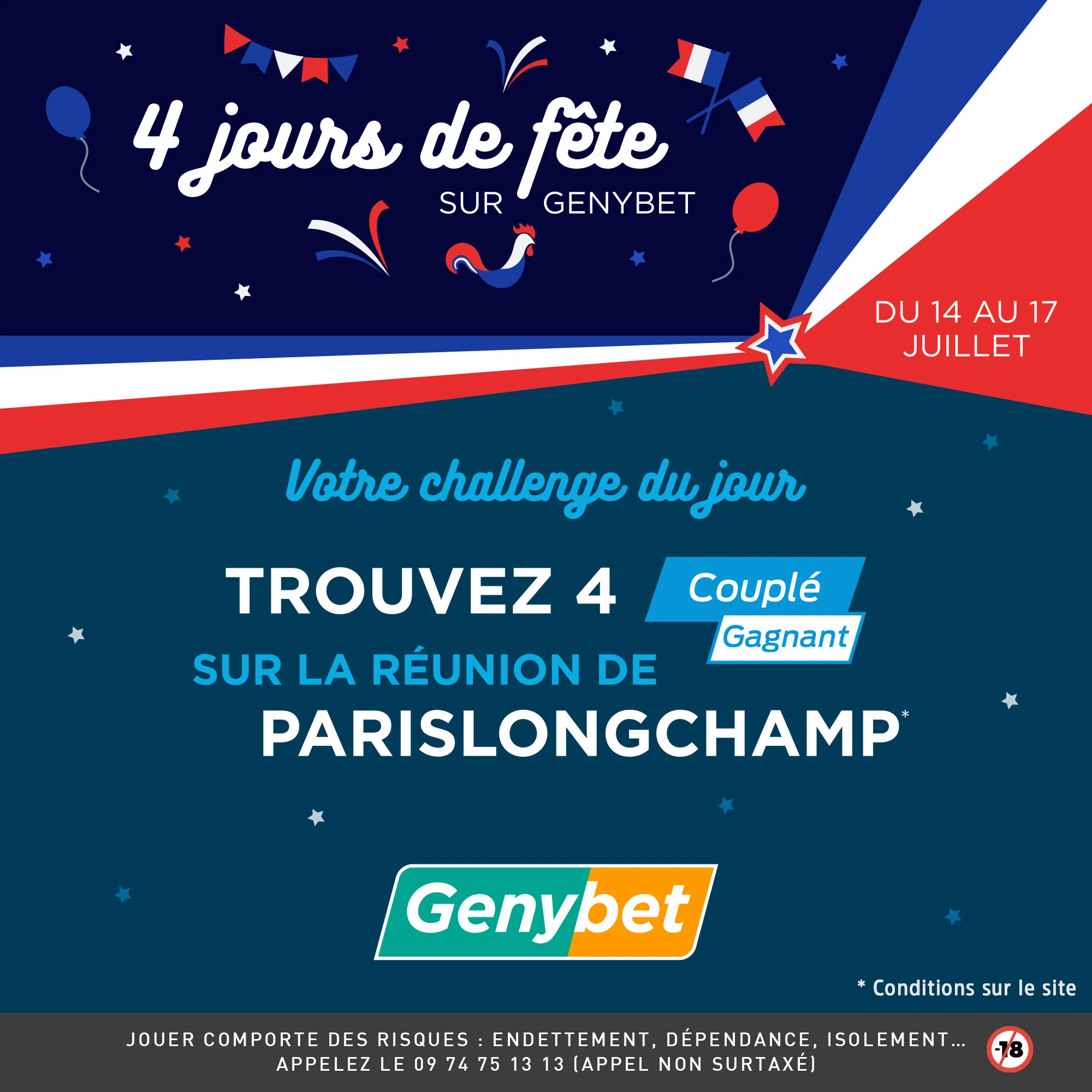 4 jours de fête sur Genybet Turf