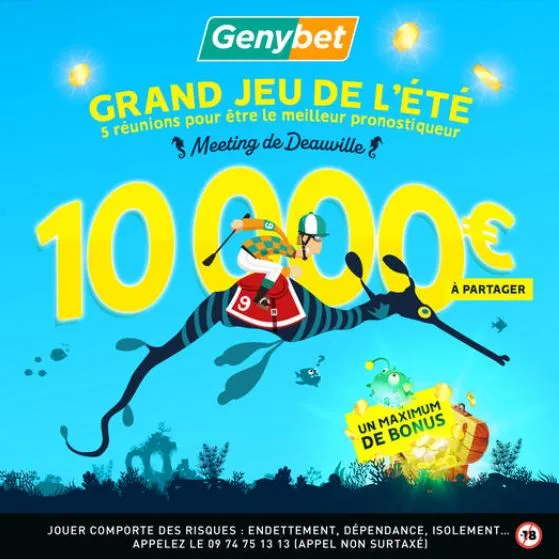 Grand Jeu de l'été sur Genybet avec 10.000 euros à gagner