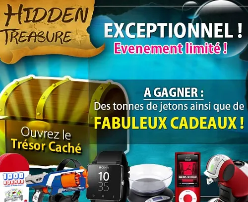 Jouez au Trésor Caché et gagnez des cadeaux