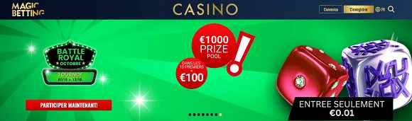 Nouveau tournoi sur Magic Betting Casino