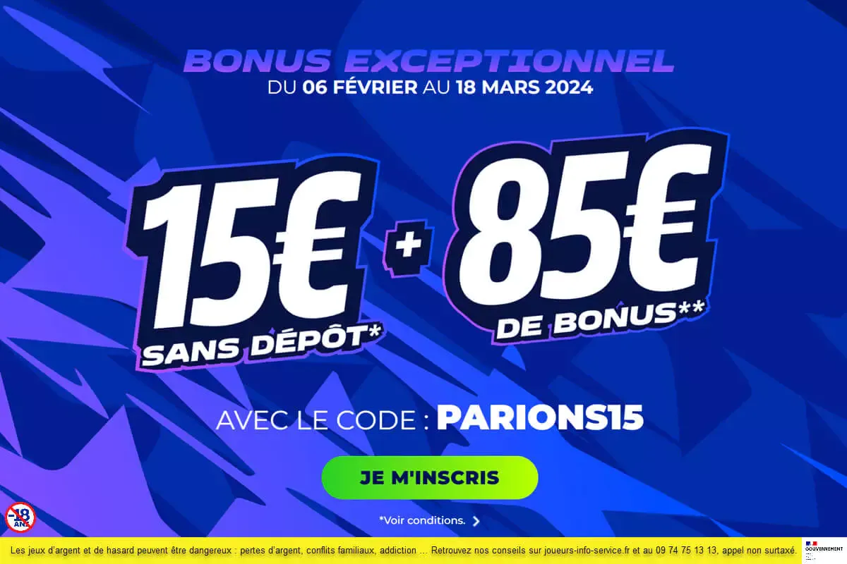 Nouveau bonus exceptionnel Parions Sport