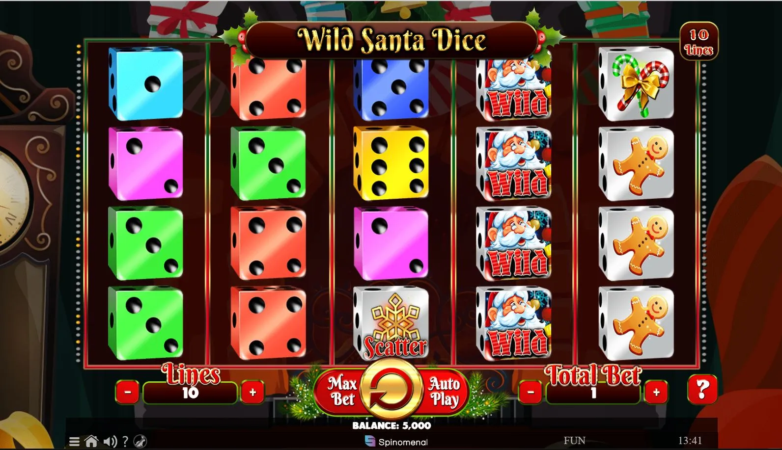 Jeu de Noel Wild Santa Dice