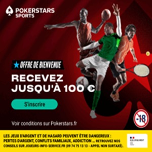 PokerStars Sports : pariez et gagnez jusqu'à 100€ de bonus !