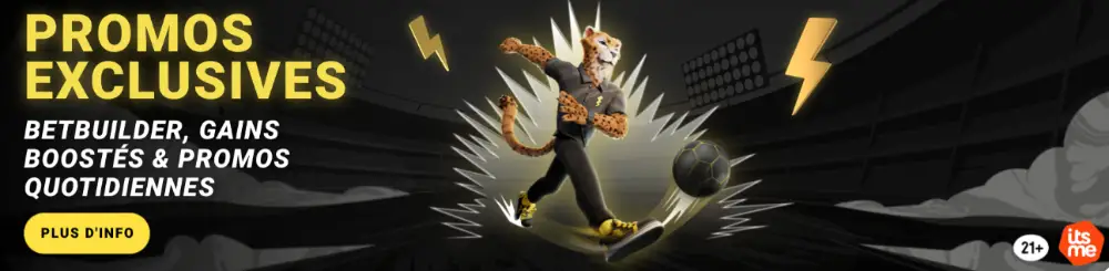 Visuel betFIRST Sport avec promos exclusives, gains boostés et betbuilder, univers football dynamique