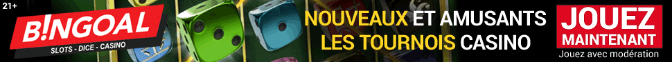 Bannière promotionnelle Bingoal Casino annonçant de nouveaux tournois amusants avec dés et invitation à jouer