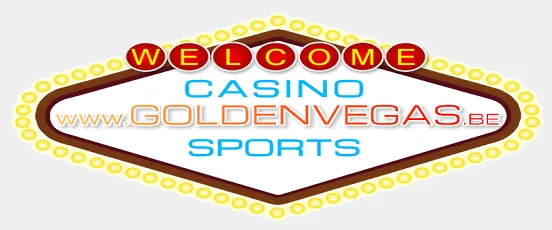 Logo Golden Vegas Casino avec enseigne lumineuse style Las Vegas
