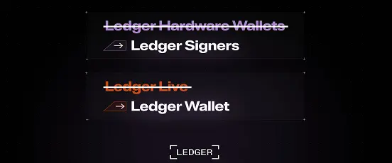 Image illustrant la transition de Ledger Hardware Wallets vers Ledger Signers et de Ledger Live vers Ledger Wallet, liée au Ledger Nano Gen5
