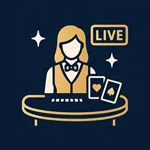 Image représentant un croupier à une table avec des cartes pour le casino live