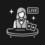Image grisée représentant un croupier à une table avec des cartes pour le casino live non disponible