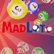 Illustration MadLoto avec boules de loto colorées et logo MadLoto sur fond dynamique