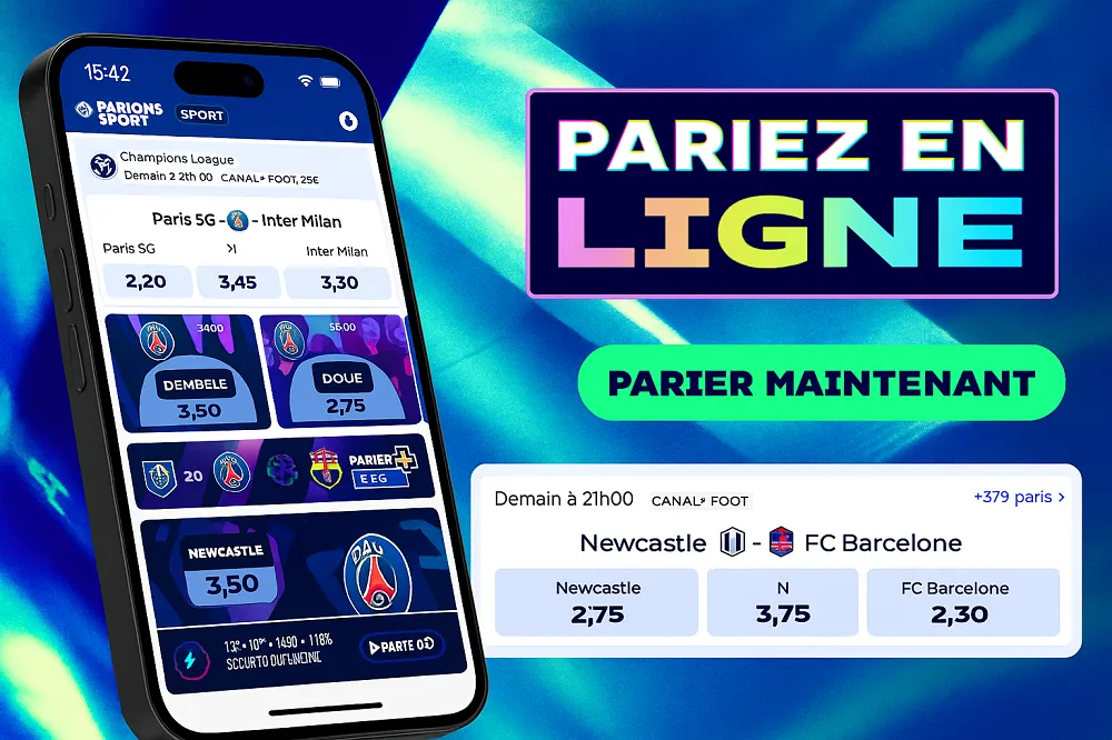 Parions Sport affiche les cotes de PSG – Inter Milan et Newcastle – FC Barcelone en Ligue des champions
