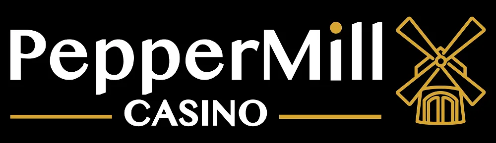 Logo officiel de Peppermill Casino, plateforme de jeux en ligne proposant bonus et promotions exclusives
