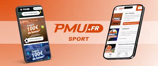 Application mobile PMU Sport affichant des bonus jusqu’à 100€