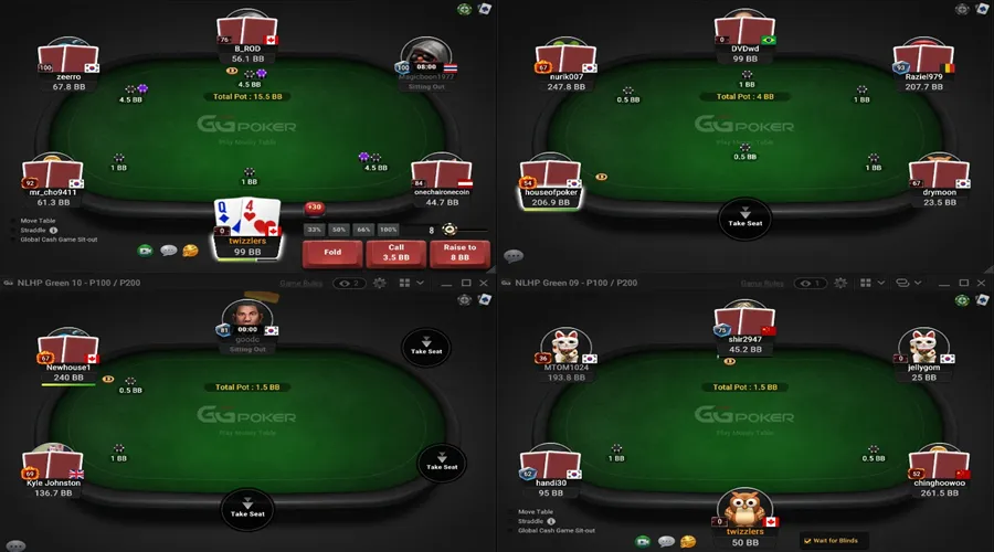 Poker en ligne multitables