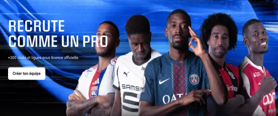 Joueurs de football posant pour Sorare, plateforme fantasy permettant de recruter comme un pro