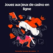 Illustration moderne incitant à jouer aux jeux en ligne sur Betano Casino avec smartphone et symboles de casino