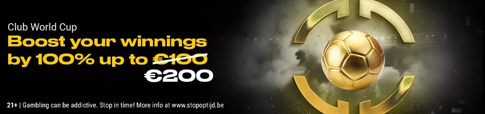 Offre Bwin Sport spéciale Club World Cup : boostez vos gains de 100 % jusqu’à 200 € avec un ballon doré en visuel