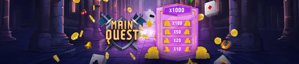 Casino777 Main Quest avec multiplicateurs x10 à x1000 et gains cash jusqu’à 250€ disponibles chaque lundi