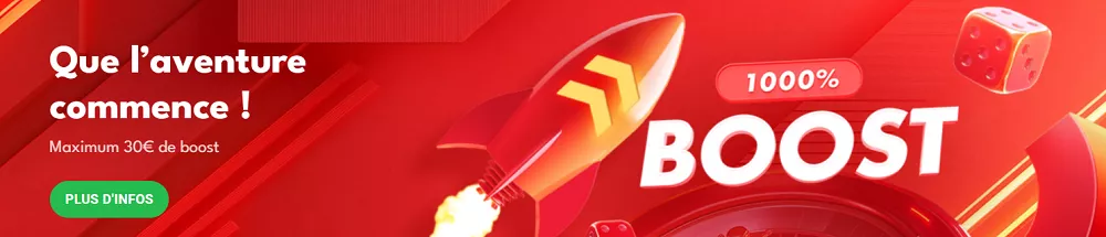 Boost de bienvenue de 1000% sur le casino Circus