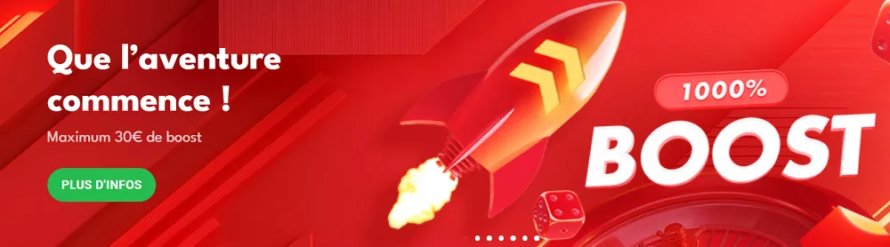 Boost de bienvenue de 1000% pour les nouveaux joueurs Circus.be