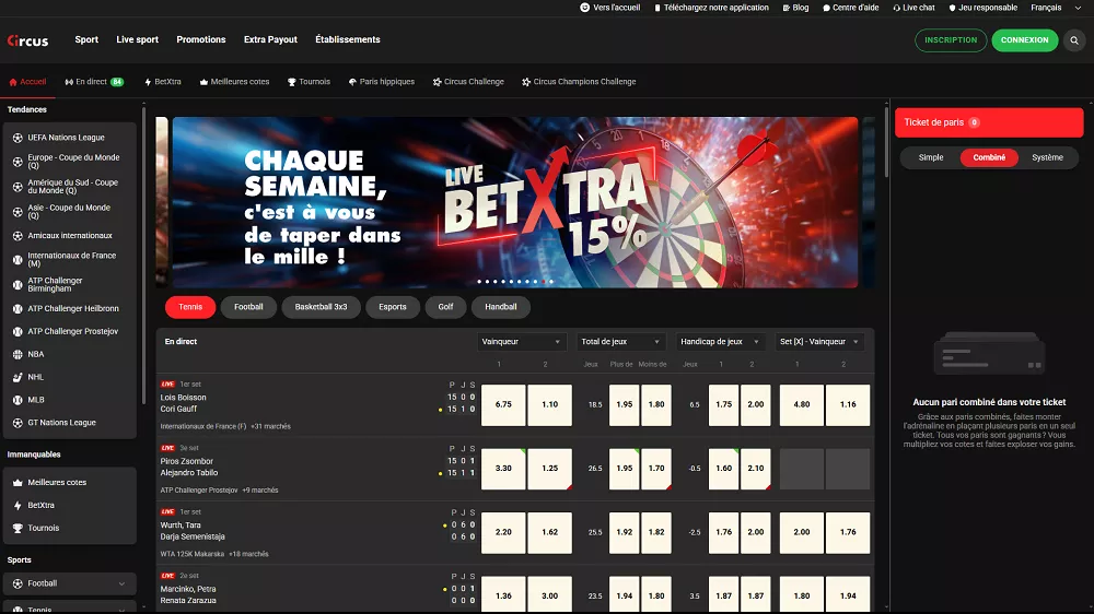 Page d'accueil Circus Sport