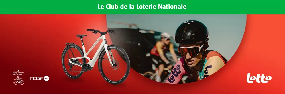 Concours du Club de la Loterie Nationale avec un vélo électrique DIEM 30 et l’équipe cycliste Lotto