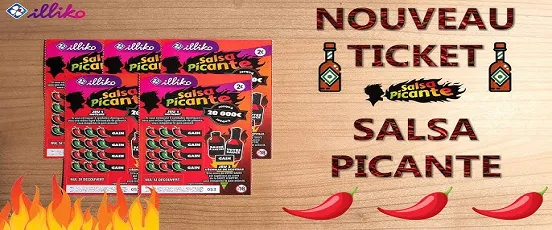 Visuel promotionnel du jeu FDJ Illiko Salsa Picante avec tickets à gratter et ambiance pimentée estivale