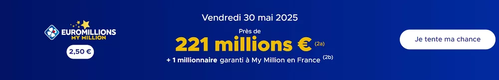 Jackpot de 221 millions à l'EuroMillions