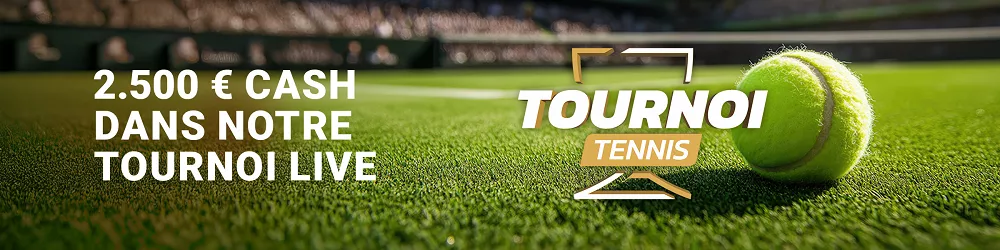 Devenez le roi du tennis sur Golden Vegas Sport et gagnez 2.500€