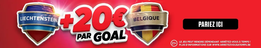 Offre Ladbrokes Sport Liechtenstein Belgique +20€ par but, promotion spéciale nouveaux clients jusqu’à 100€