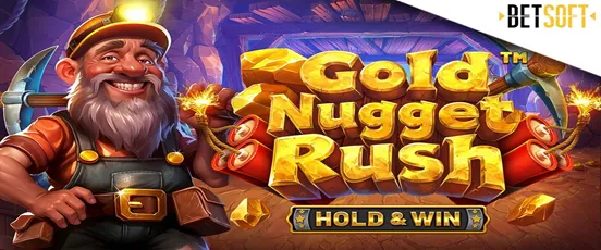 Visuel promotionnel du jeu Gold Nugget Rush de Betsoft, mis en avant pour Mardi Turbo sur Magic Betting Casino