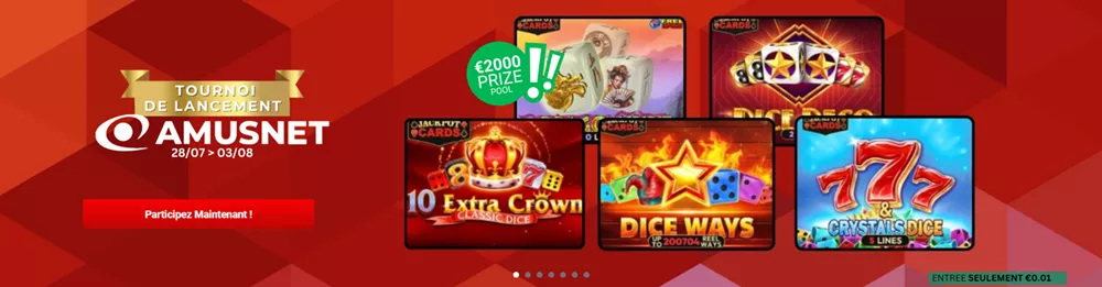 Tournoi Amusnet sur Magic Betting Casino du 28 juillet au 3 août avec 2000 € à gagner dès 0,01 €