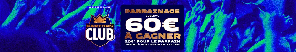 Derniers jours pour parrainer sur Parions Sport et gagner 60€