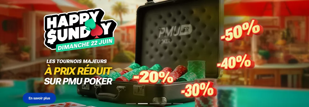 PMU Poker : jouez les plus gros tournois à petits prix le 22 juin