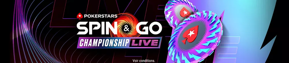 Pokerstars.fr Spin & Go Championship Live avec jetons et visuel dynamique du tournoi