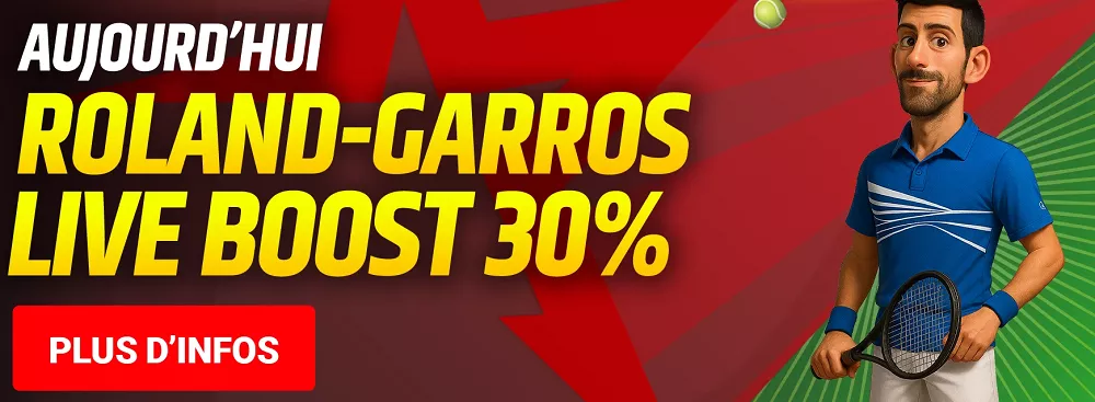 Live Boost de 30% pour Roland Garros sur Star Casino Sport