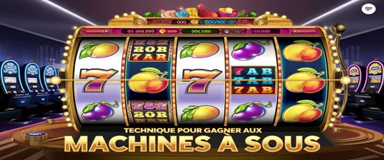 Machine à sous moderne avec inscription 