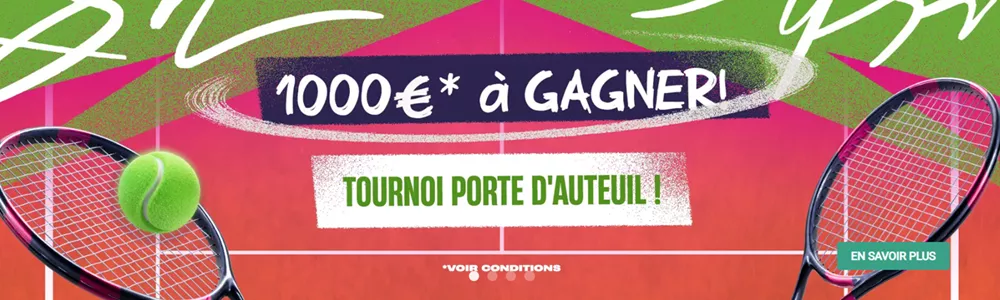 Tournoi de sport Vbet.fr sur le tennis avec 1.000€ à gagner